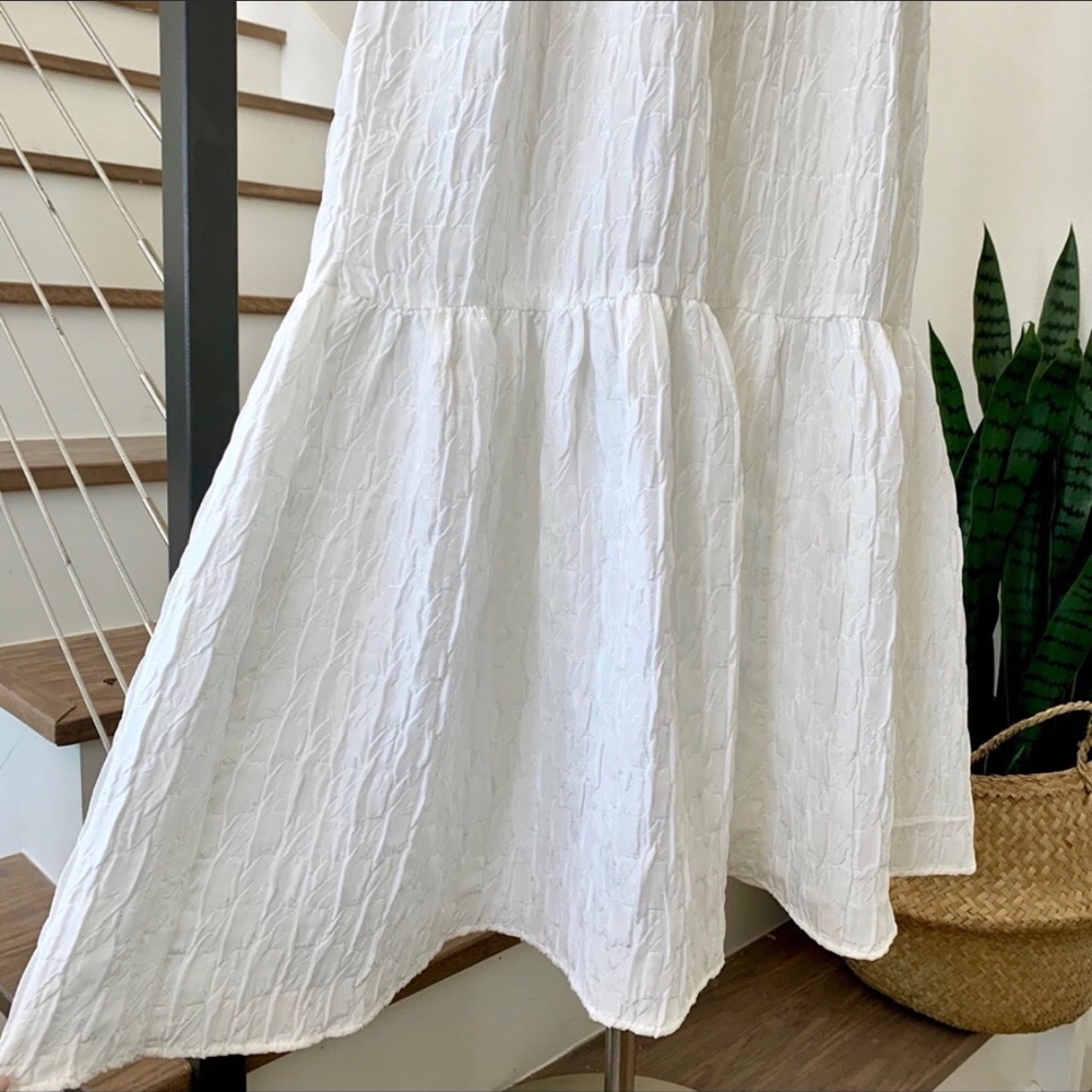 ZARA VOLUMINOUS TEXTURED WEAVE DRESS - Picture 4 of 10